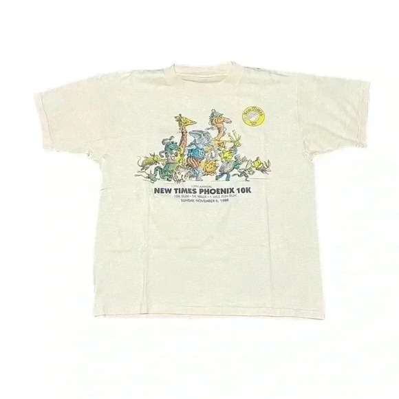 VTG Rare New Times Phoenix 10K Fun Run t-shirt 1988 Medium Vintage 2-Sided - Picture 1 of 2